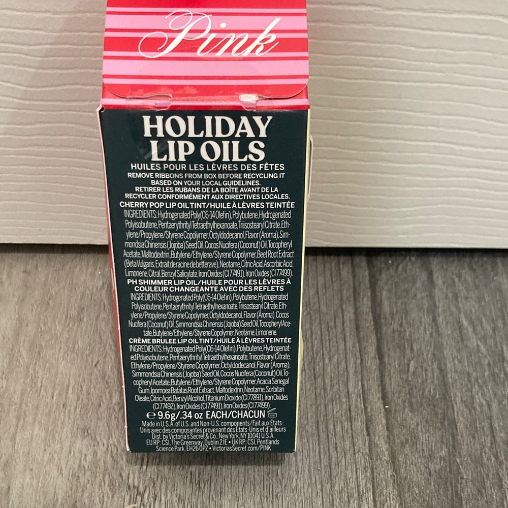 Pink Holiday Lip Oils VS